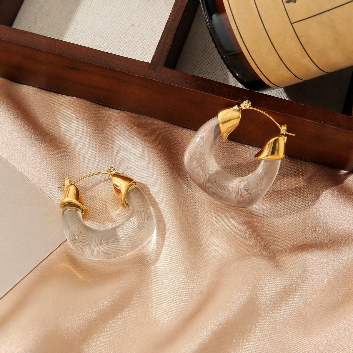 Classy Geometric Acrylic Hoop Earrings