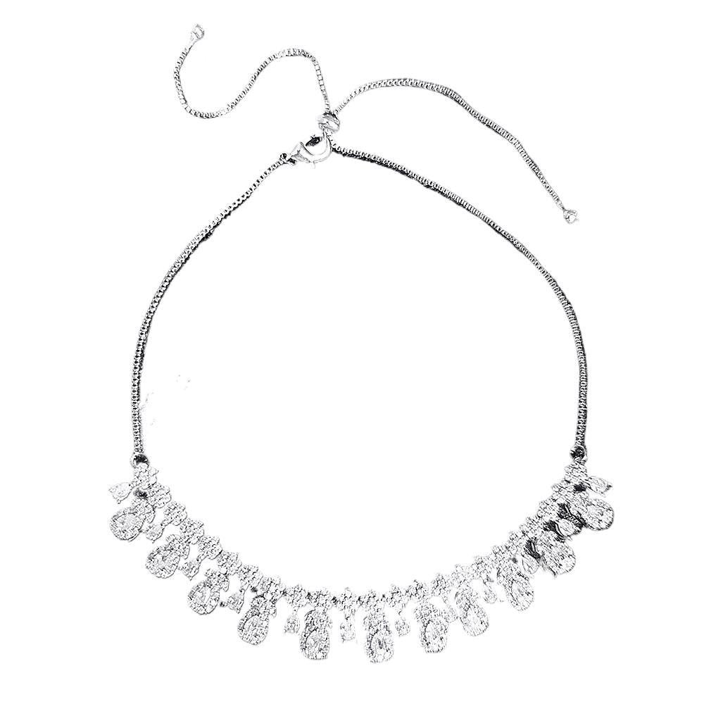 Classy Cubic Zirconia Statement Necklace
