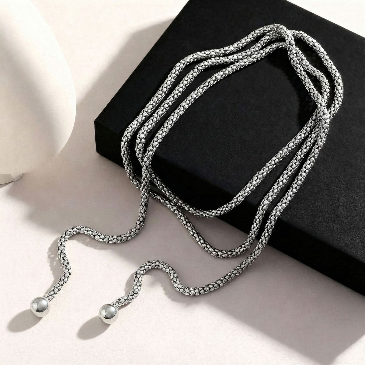 Elegant Multi-Strand Wrap Choker Necklace