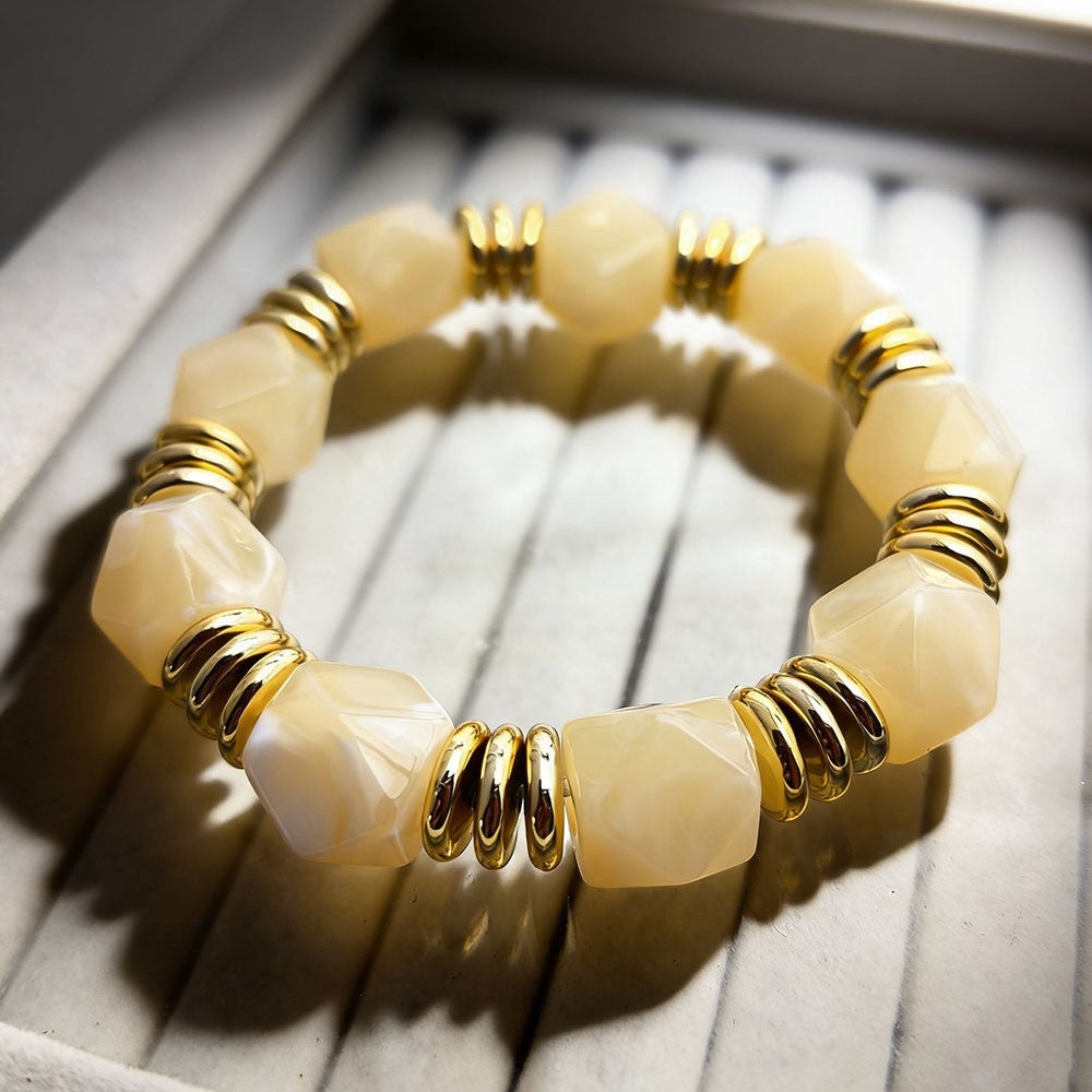 Boho Geometric Acrylic Stretch Bracelet