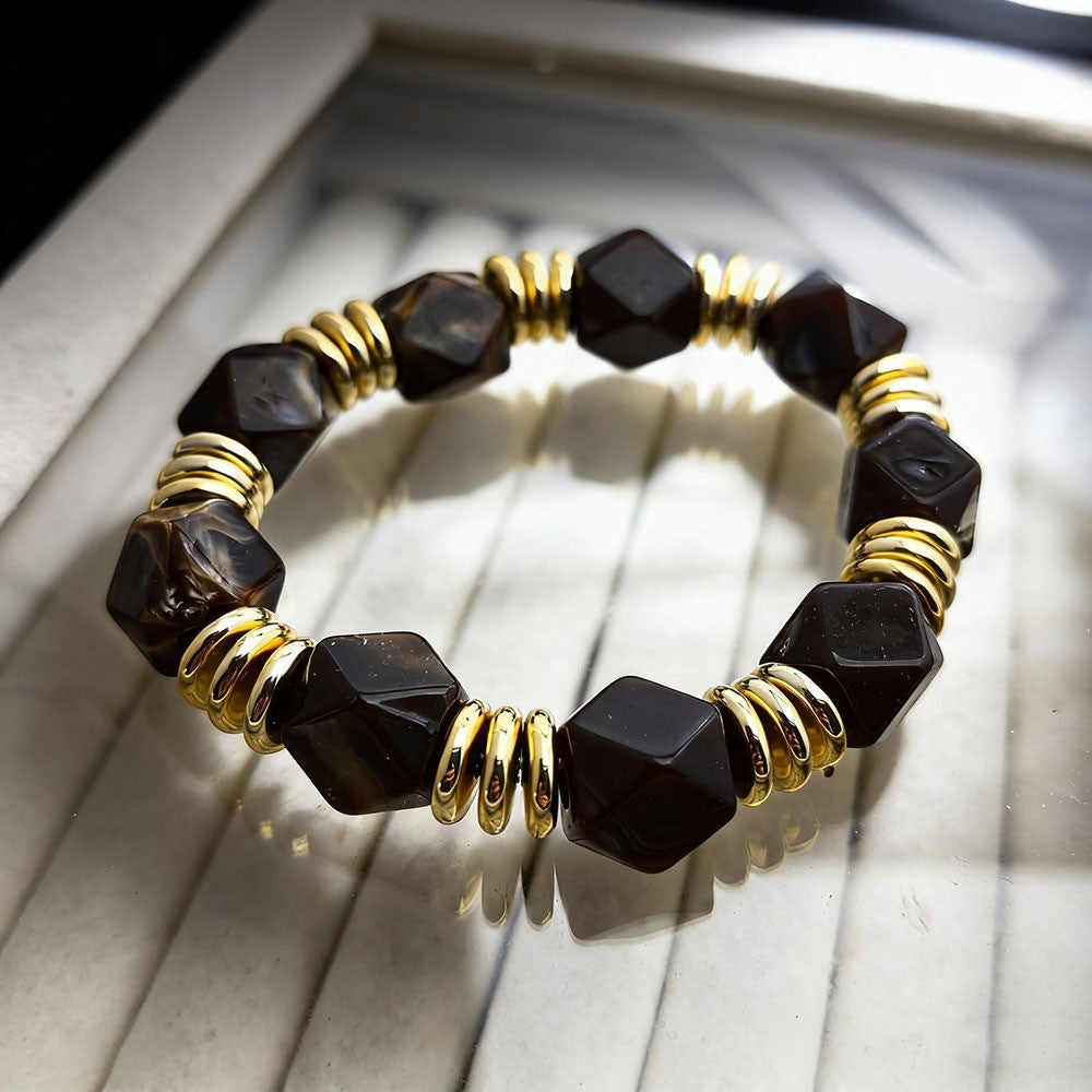 Boho Geometric Acrylic Stretch Bracelet