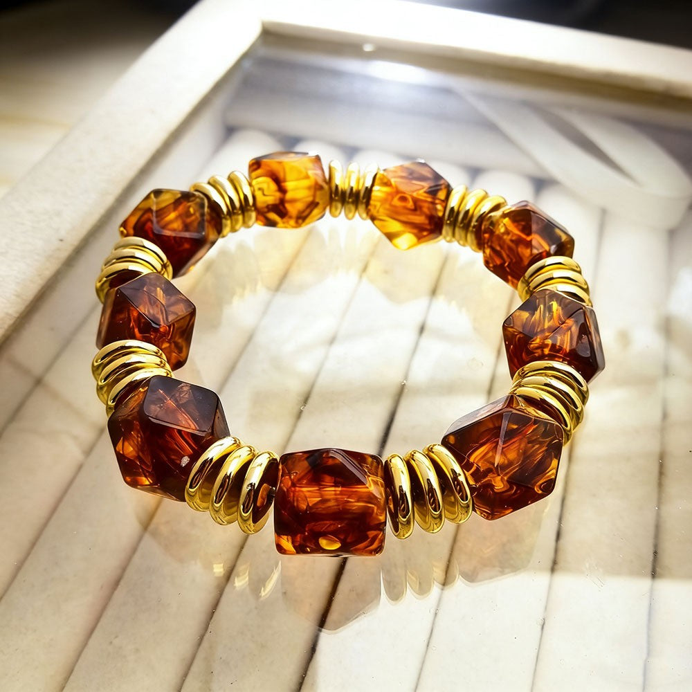 Boho Geometric Acrylic Stretch Bracelet