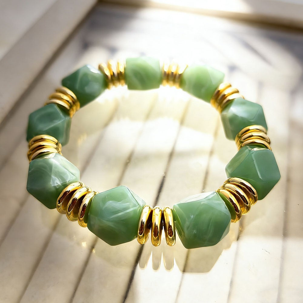 Boho Geometric Acrylic Stretch Bracelet