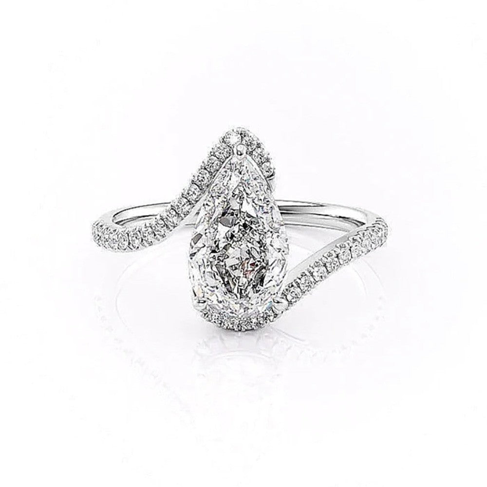 Classy Teardrop Cubic Zirconia Ring