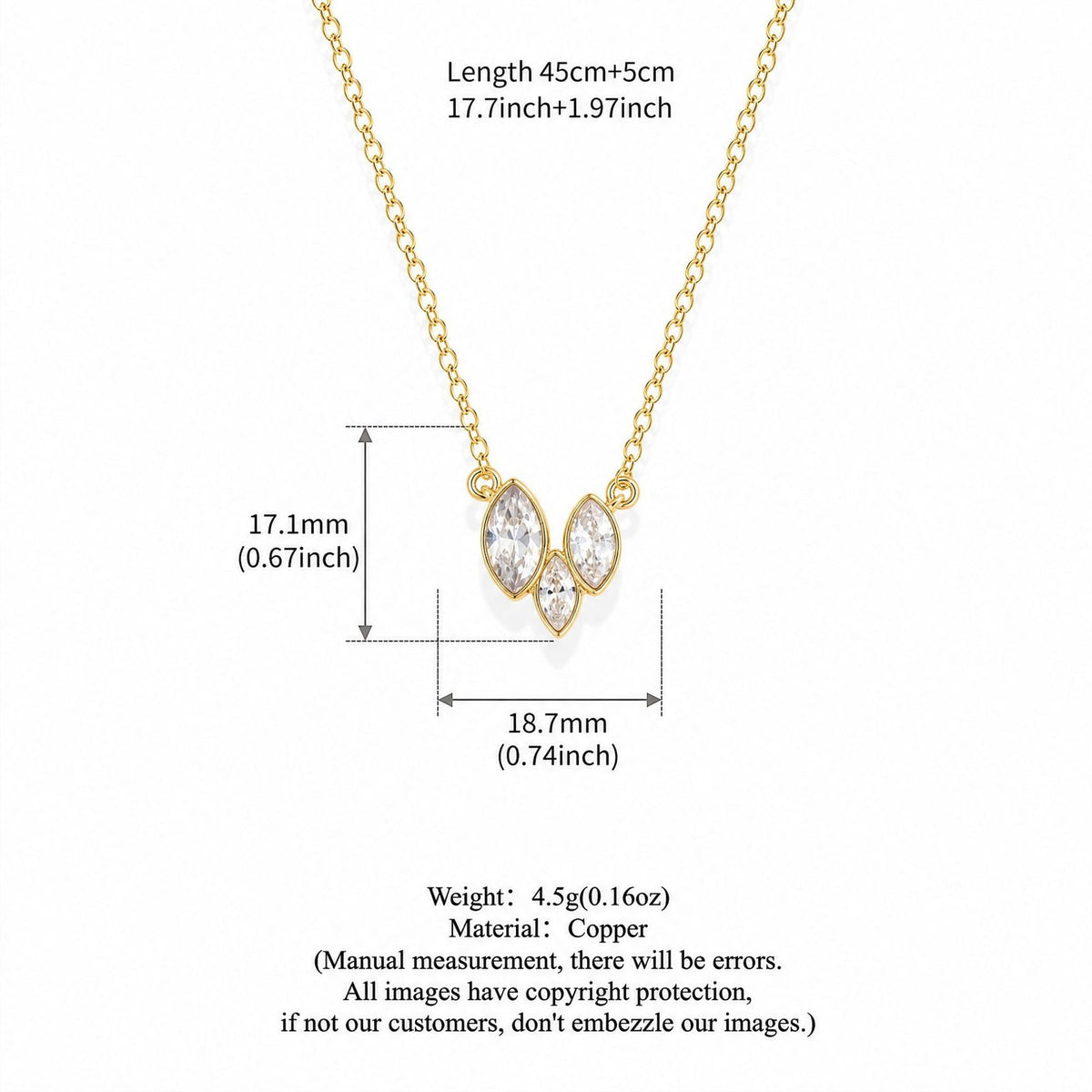 Dainty Layered Heart Y-Necklace