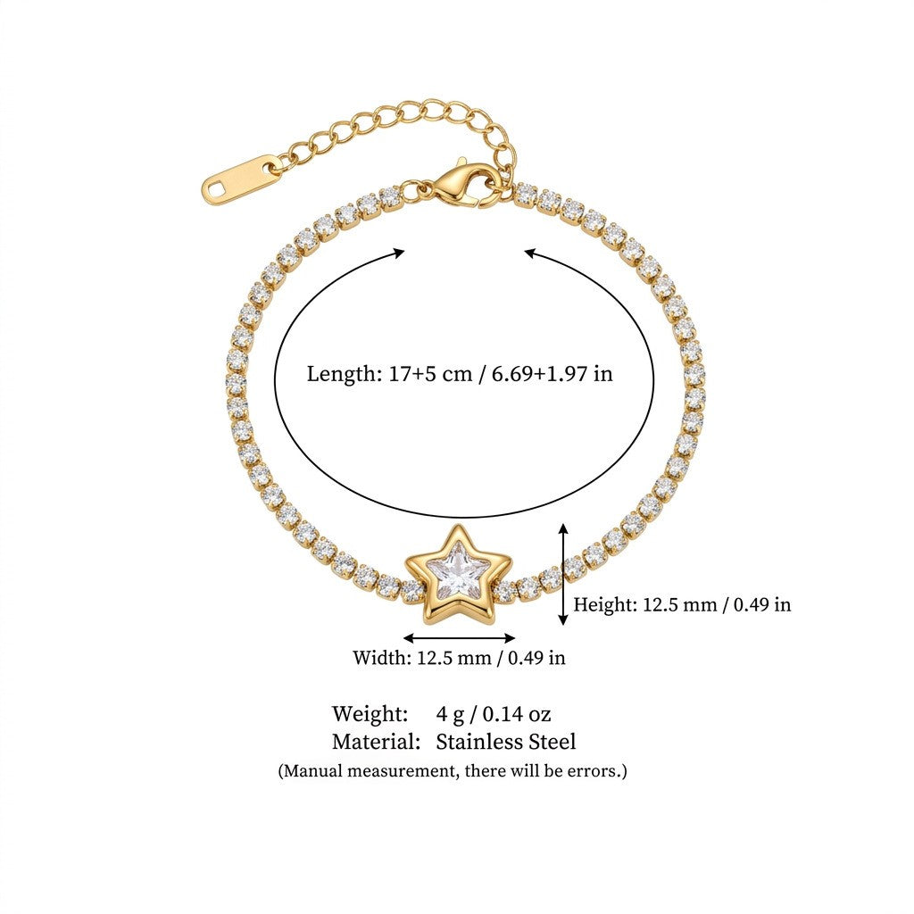 Dainty Star Tennis Bracelet
