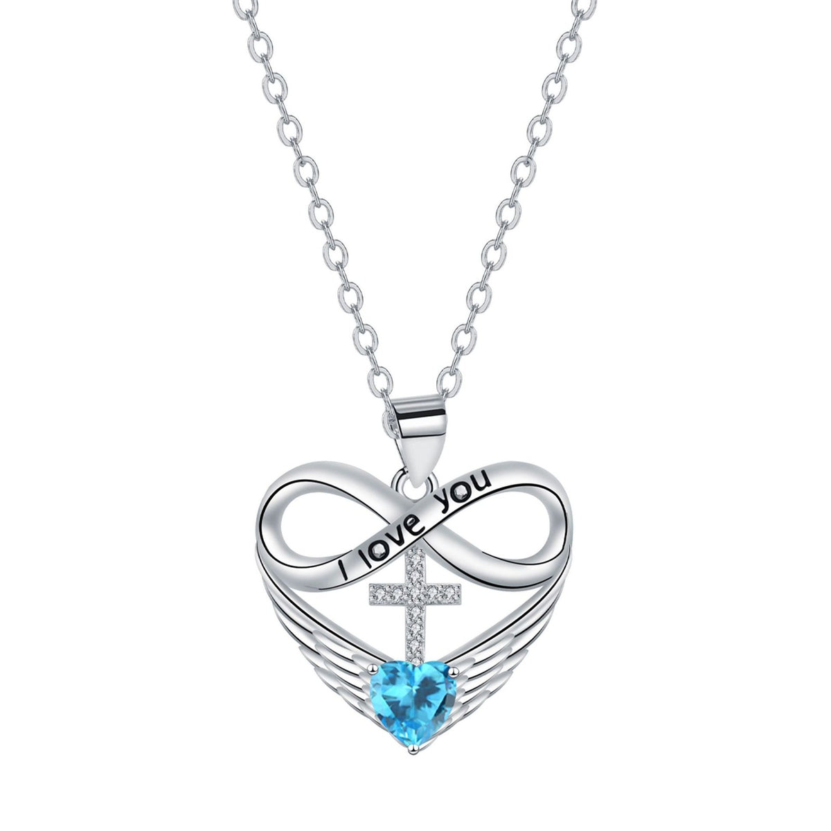 Romantic Infinity Cross & Heart Necklace
