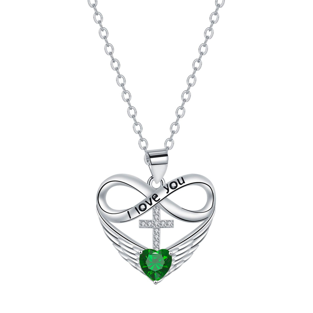 Romantic Infinity Cross & Heart Necklace
