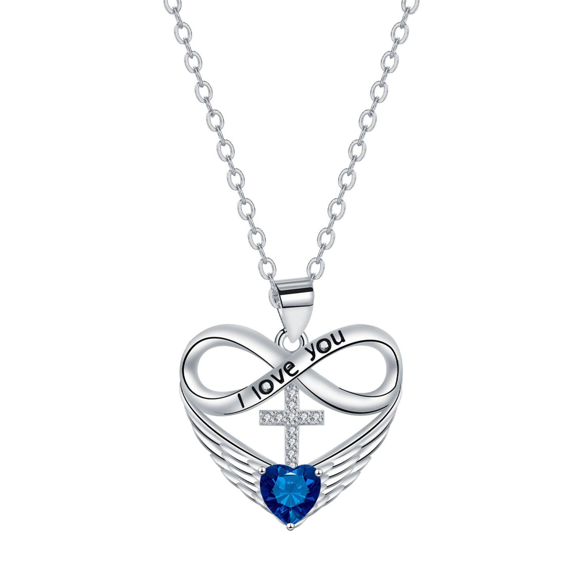 Romantic Infinity Cross & Heart Necklace