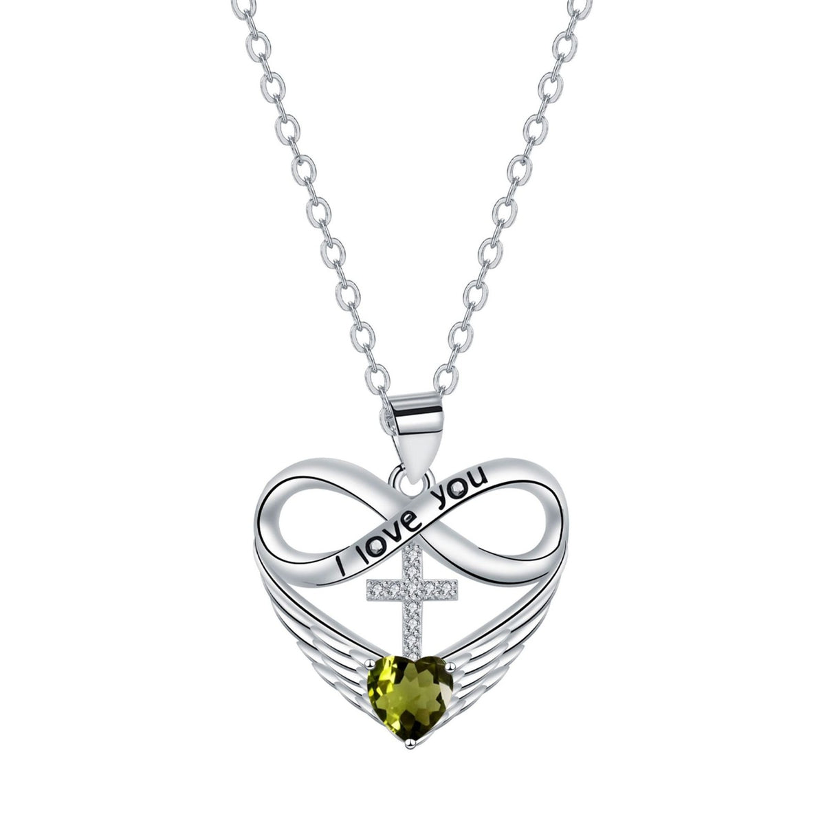 Romantic Infinity Cross & Heart Necklace