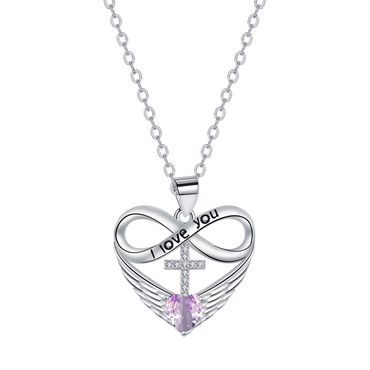 Romantic Infinity Cross & Heart Necklace