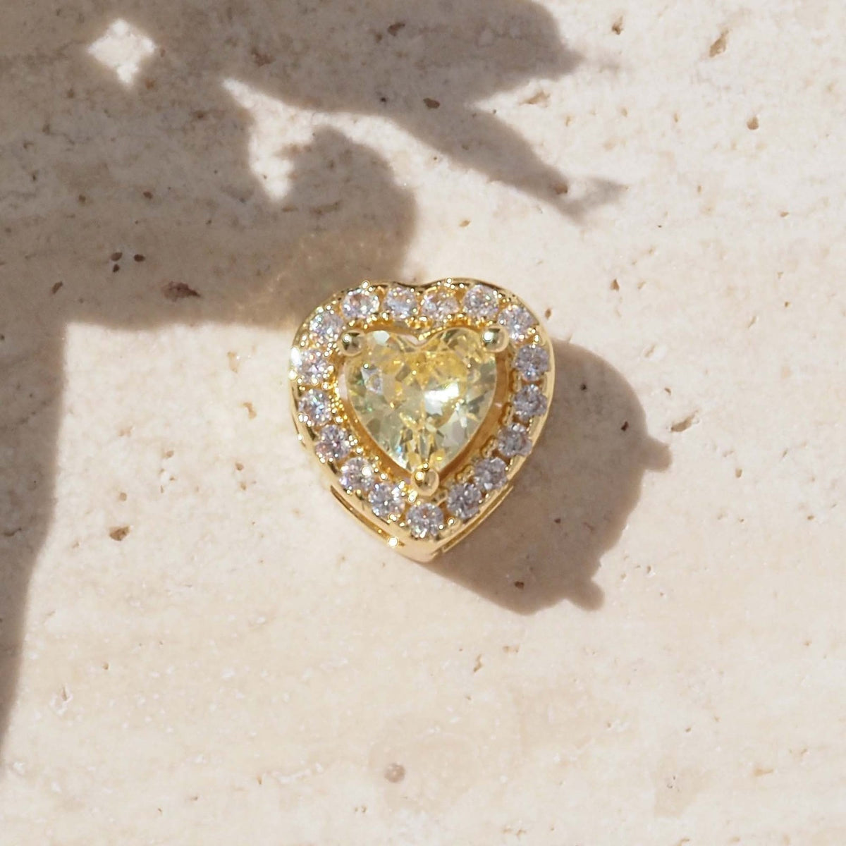 18k Dainty Heart Birthstone Initial Necklace