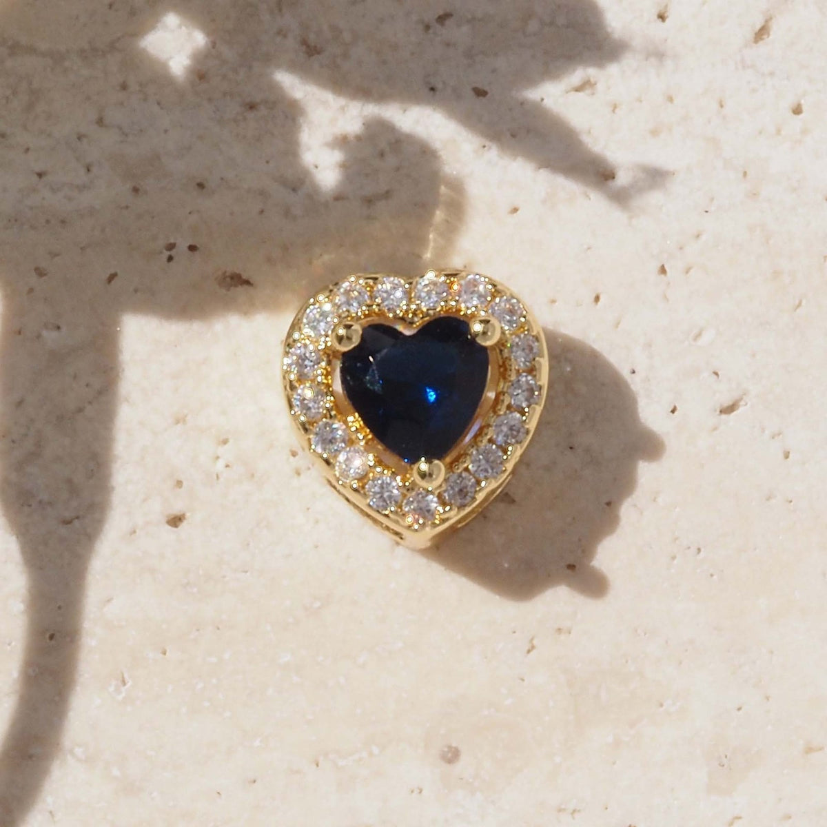 18k Dainty Heart Birthstone Initial Necklace