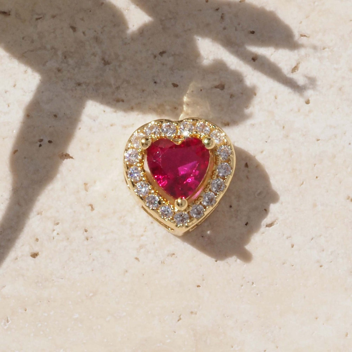 18k Dainty Heart Birthstone Initial Necklace