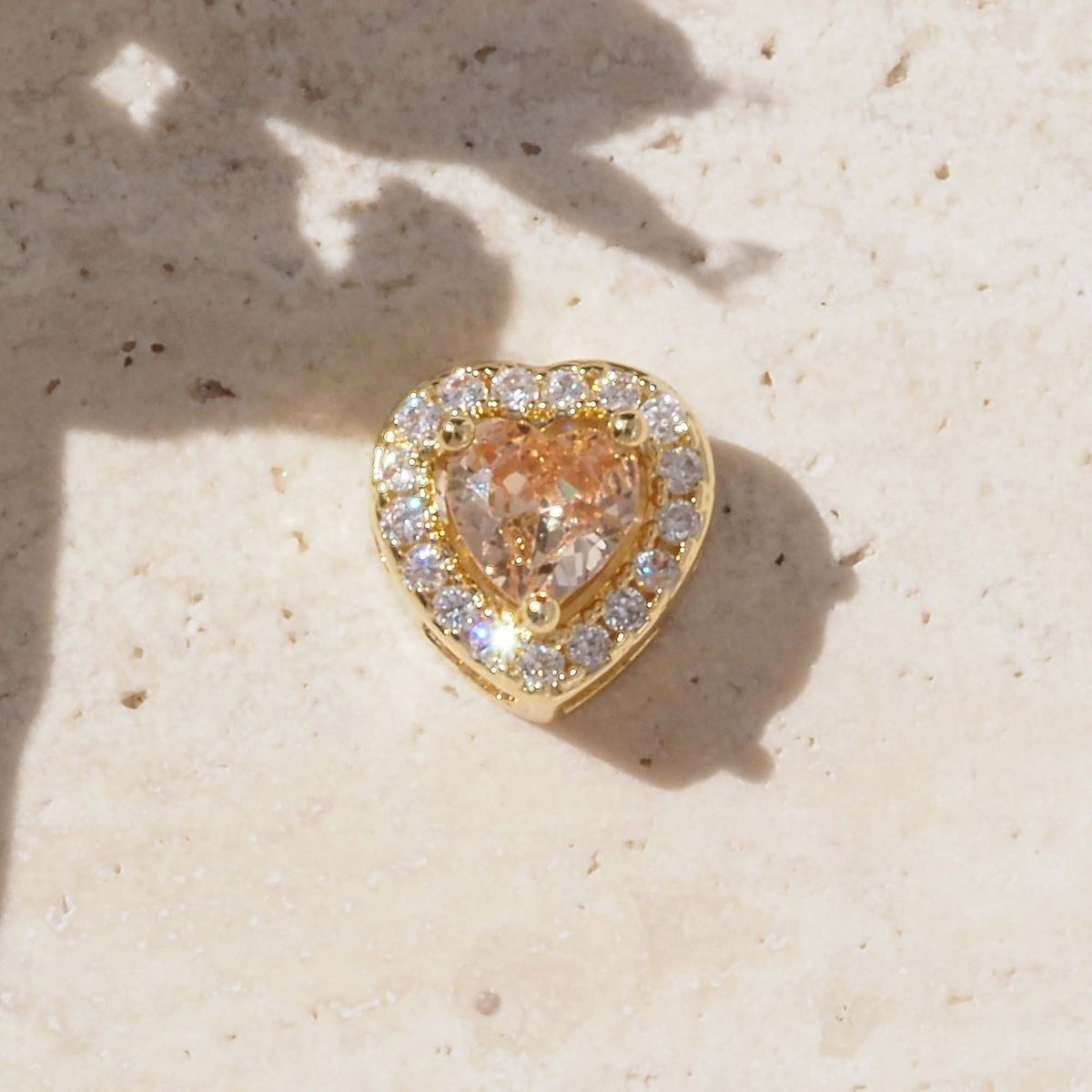 18k Dainty Heart Birthstone Initial Necklace