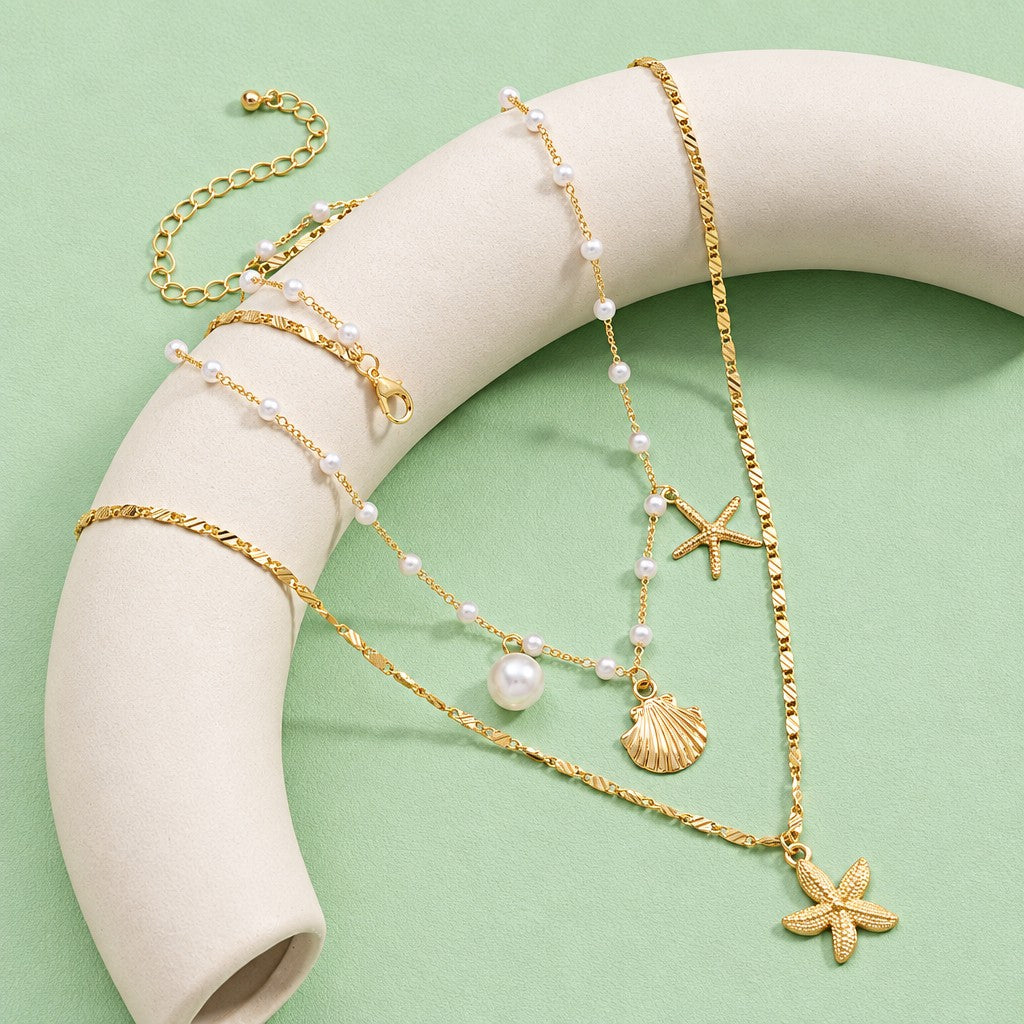 Sweet Cherry & Star Layered Necklace