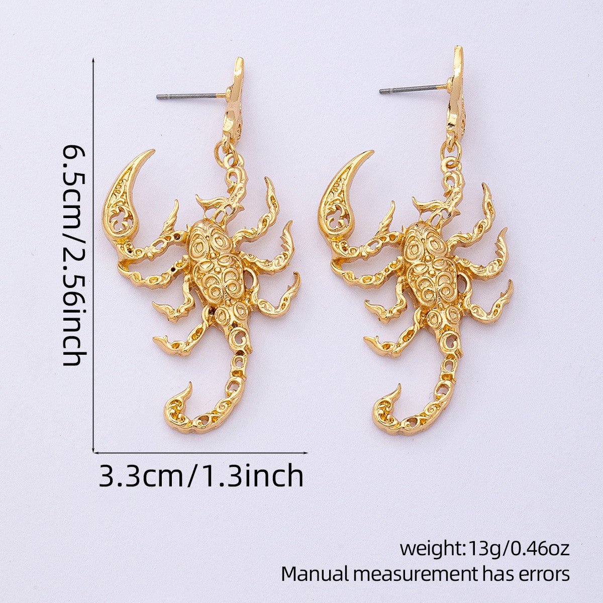 Edgy 3D Scorpion Dangle Earrings