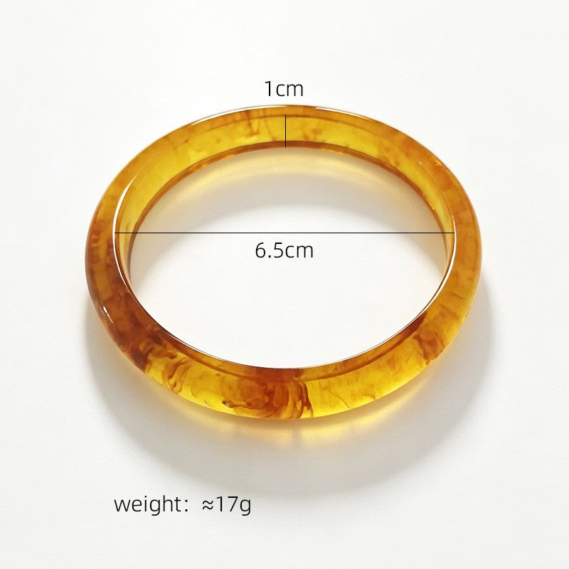 Classy Multicolor Resin Bangle Set