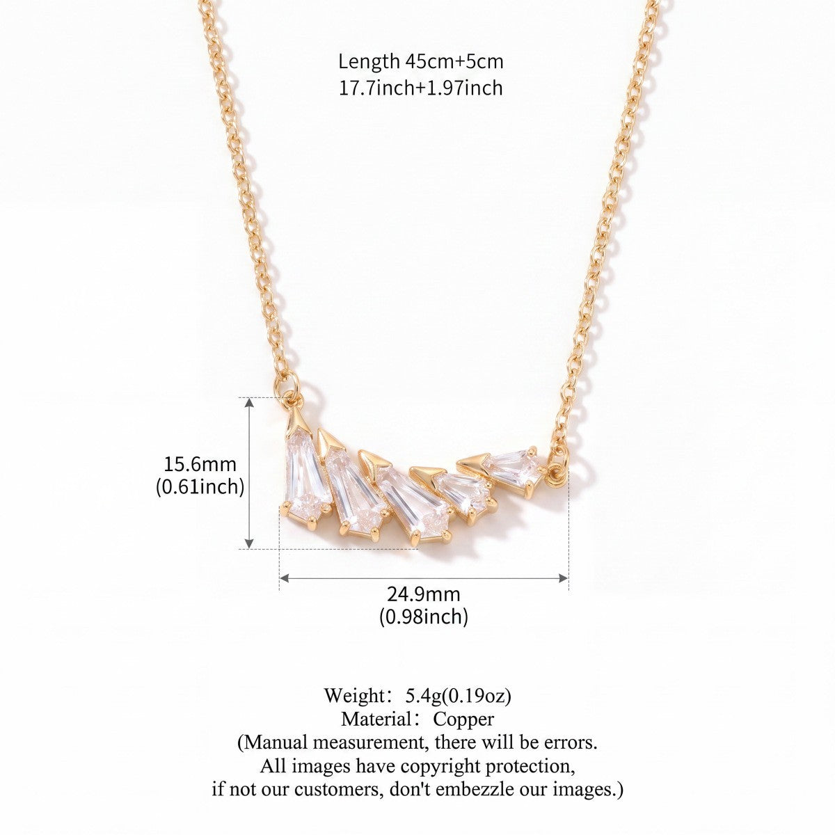 Classy Multi-Shape Zirconia Layered Necklace