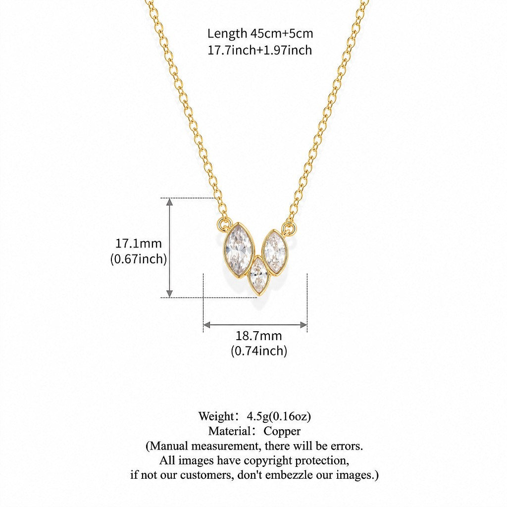 Classy Multi-Shape Zirconia Layered Necklace