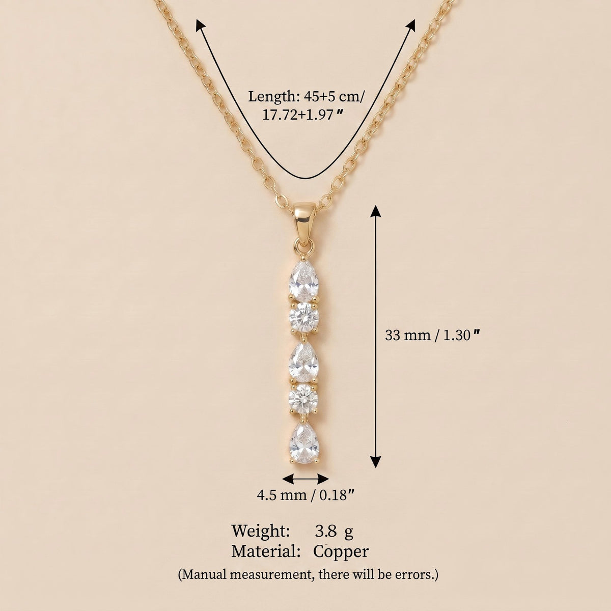 Classy Multi-Shape Zirconia Layered Necklace