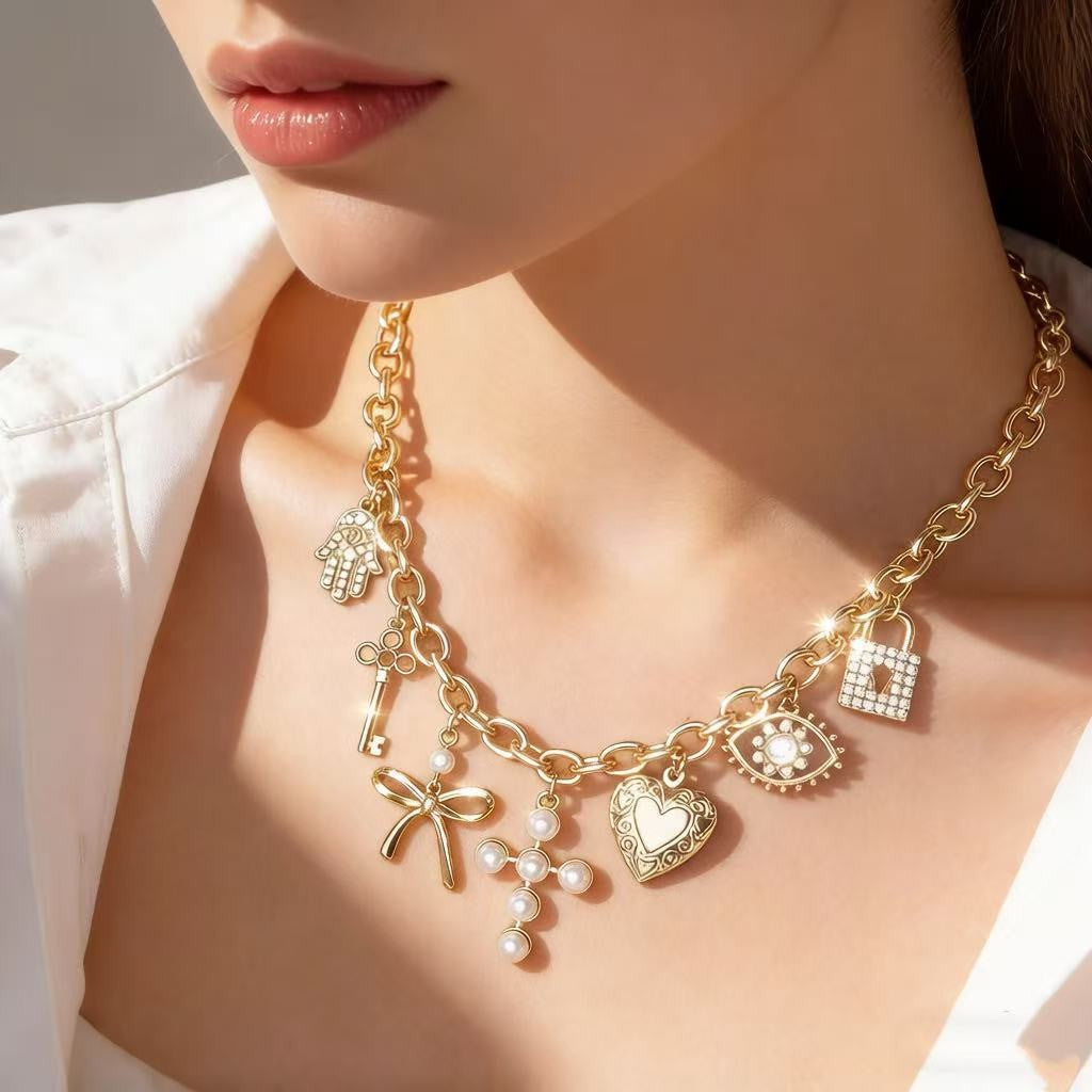 Dainty Charm Link Necklace