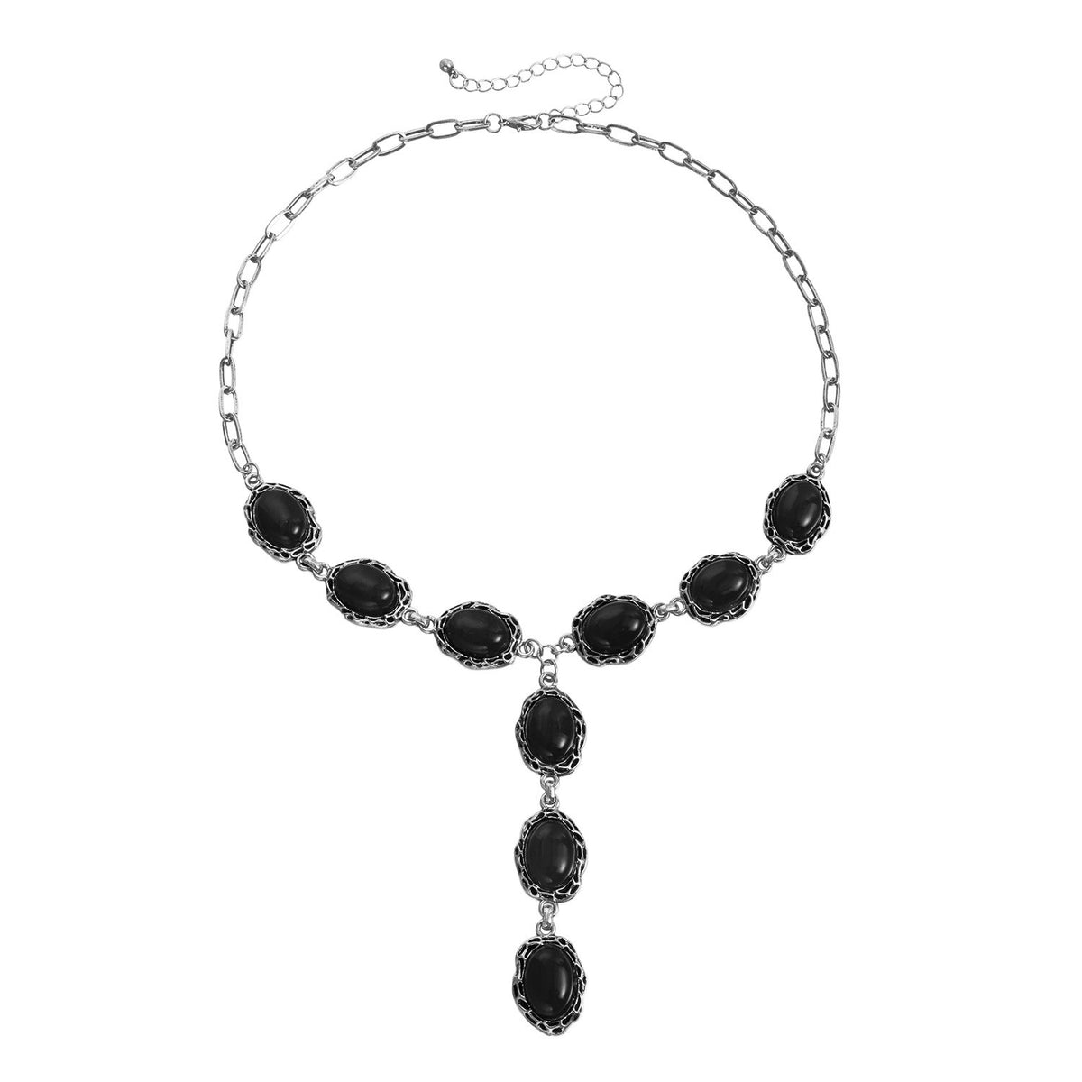 Classy Tiger Eye Geometric Y-Necklace