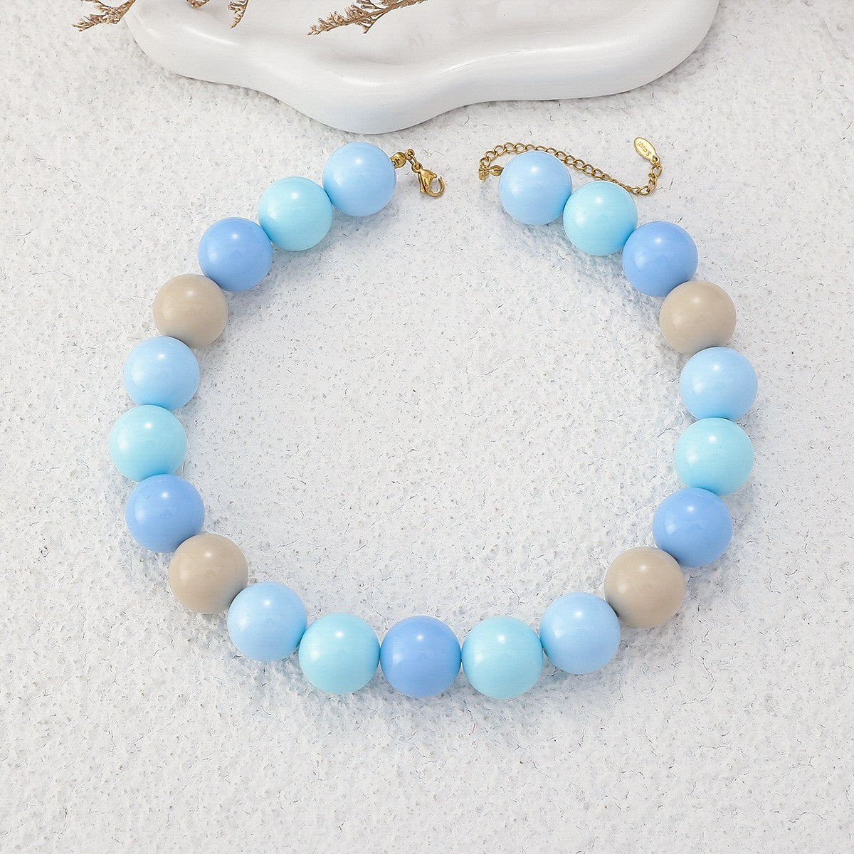 Sweet Pastel Acrylic Bead Collar Necklace