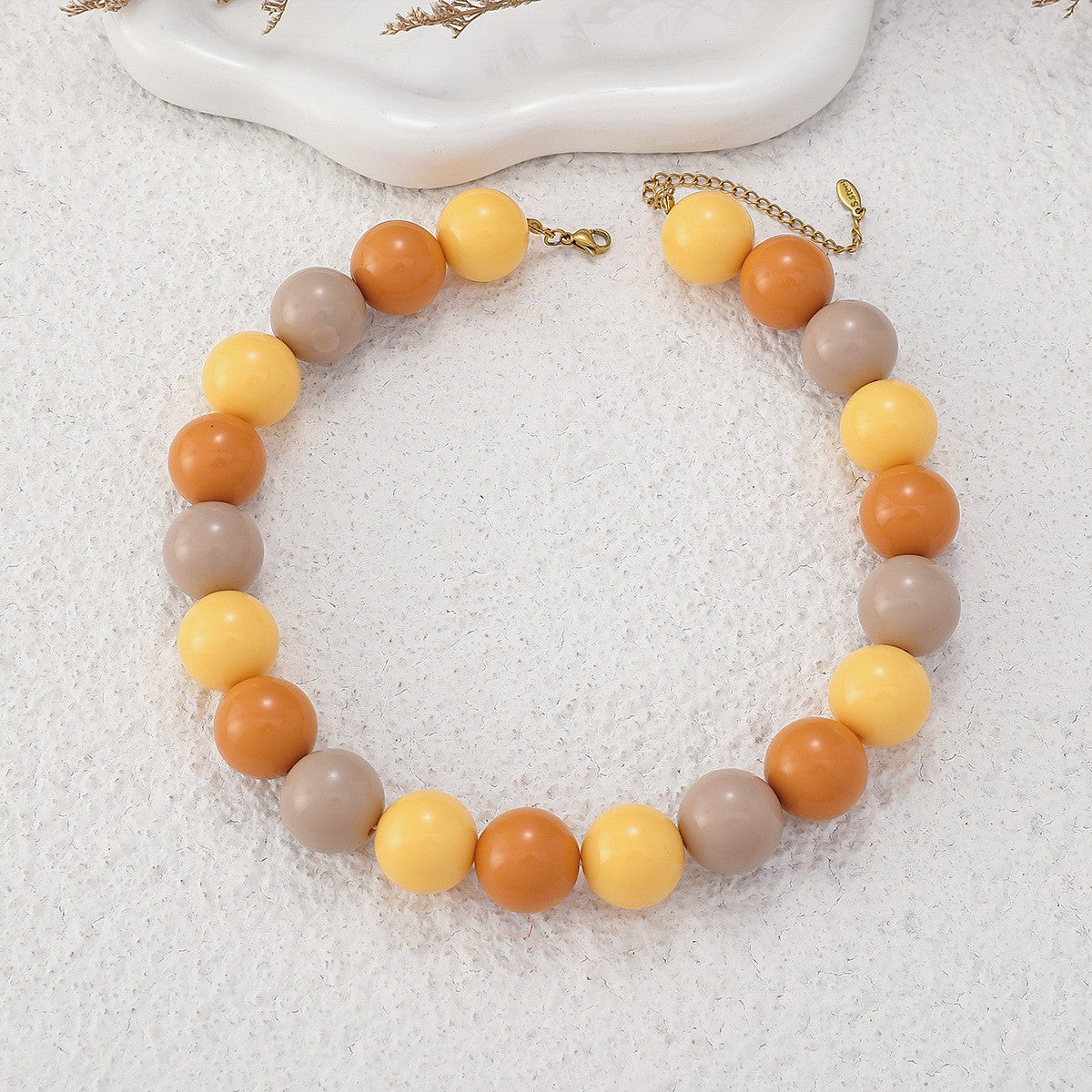 Sweet Pastel Acrylic Bead Collar Necklace