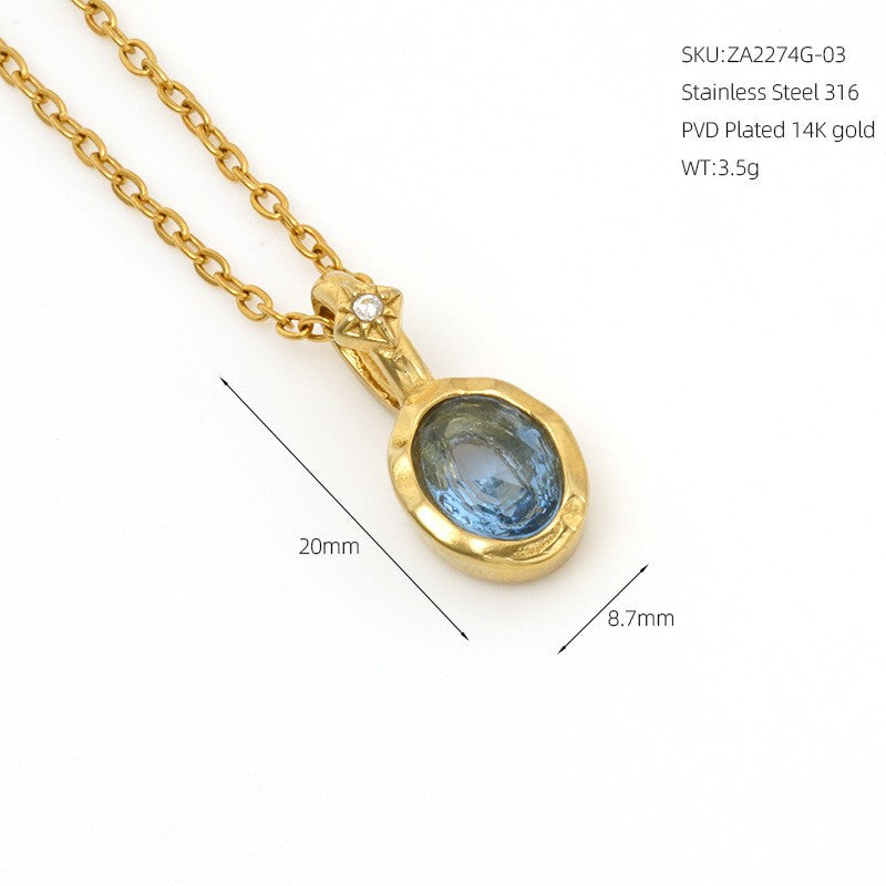 14k Dainty Multi-Gem Layered Necklace