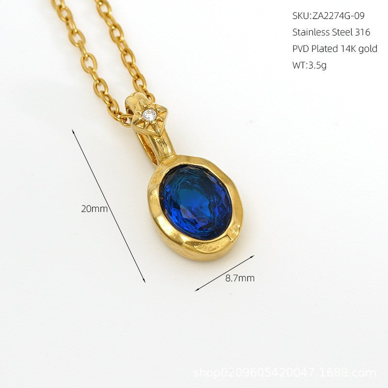 14k Dainty Multi-Gem Layered Necklace