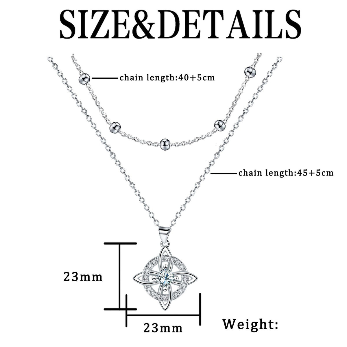 Classy Layered Rhinestone Star Necklace