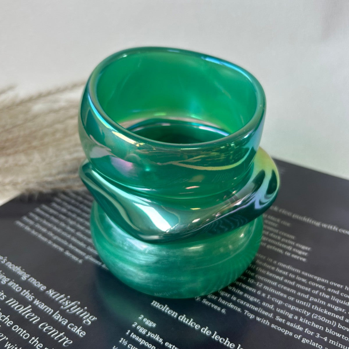 3pc Romantic Pink Resin Bangle Set