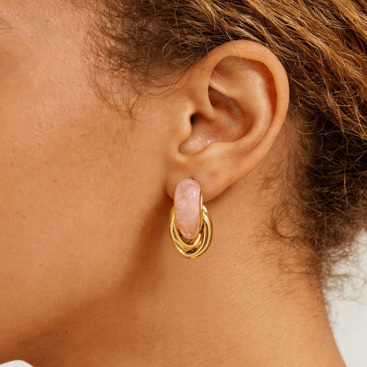 Classy Twisted Acrylic Hoop Earrings