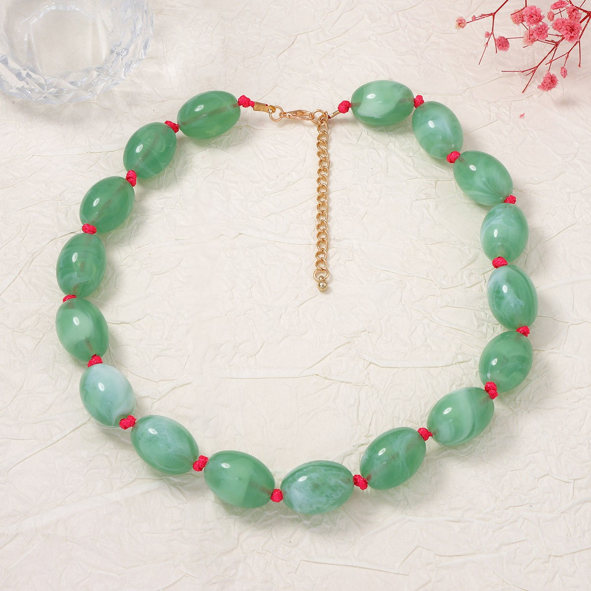 Boho Multicolor Resin Bead Necklace