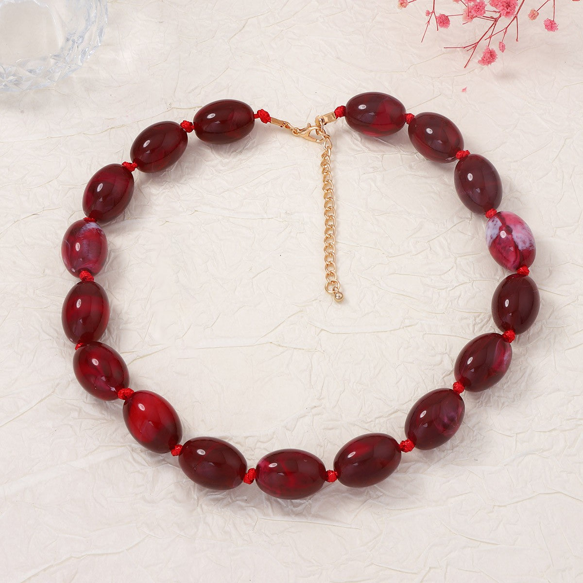 Boho Multicolor Resin Bead Necklace