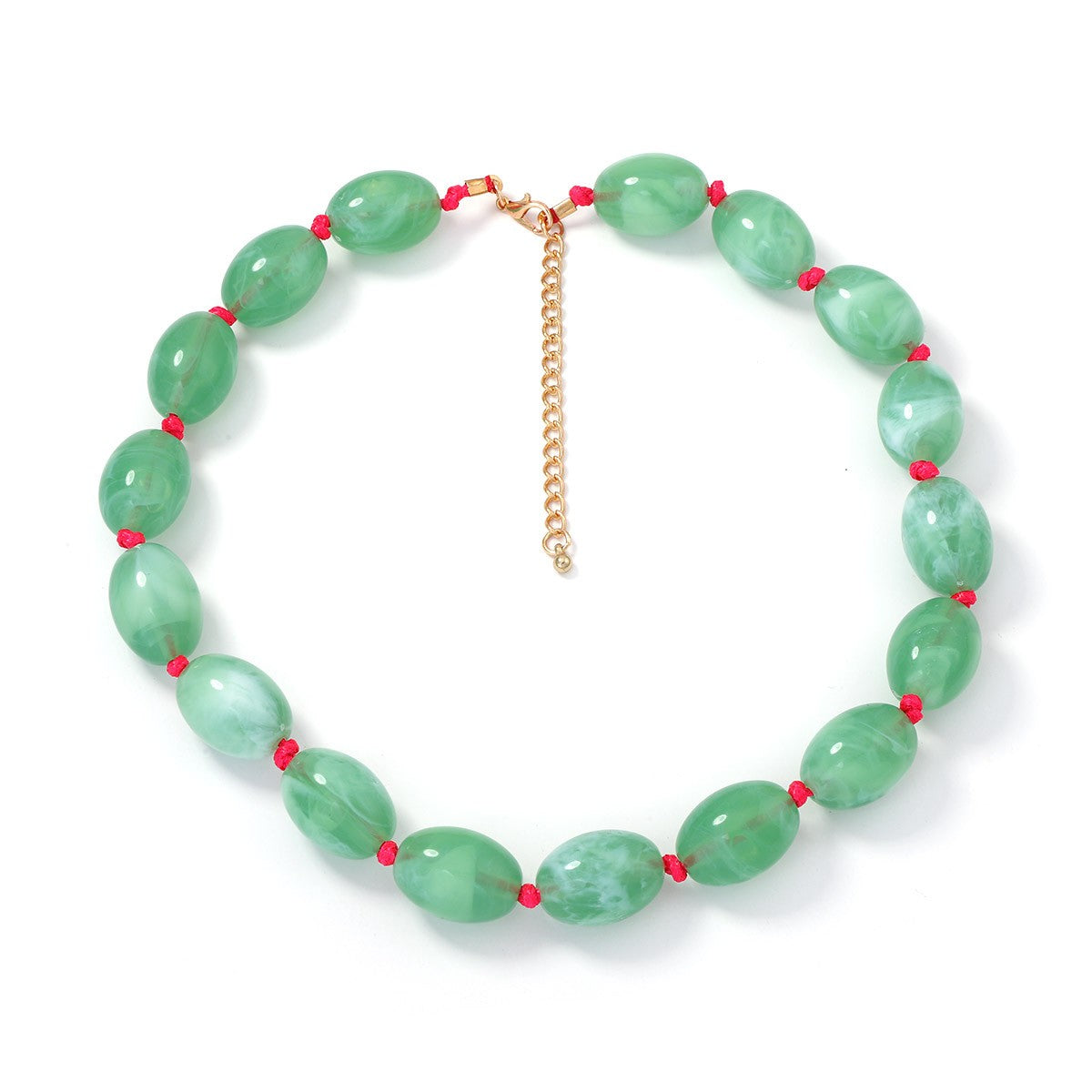 Boho Multicolor Resin Bead Necklace