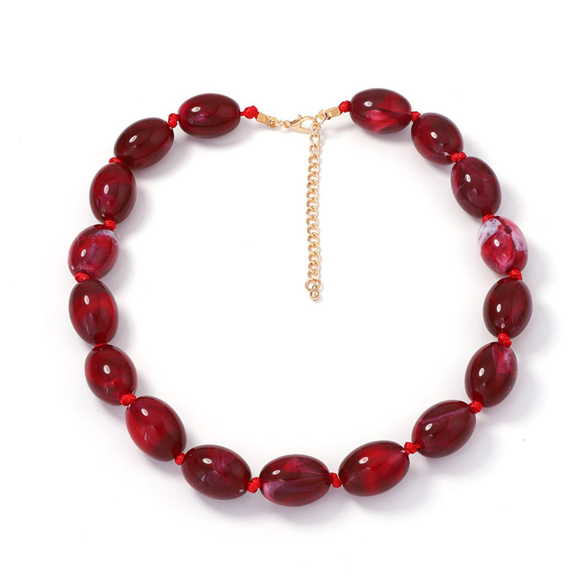 Boho Multicolor Resin Bead Necklace