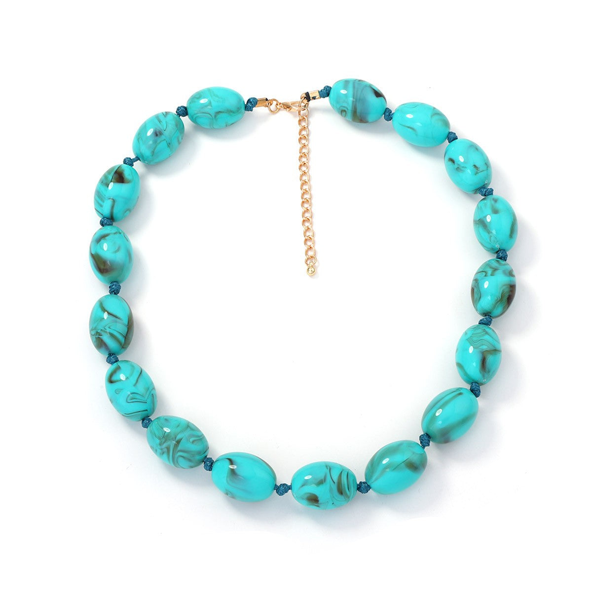 Boho Multicolor Resin Bead Necklace