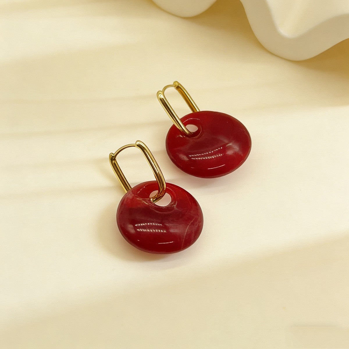 Classy Geometric Resin Drop Earrings