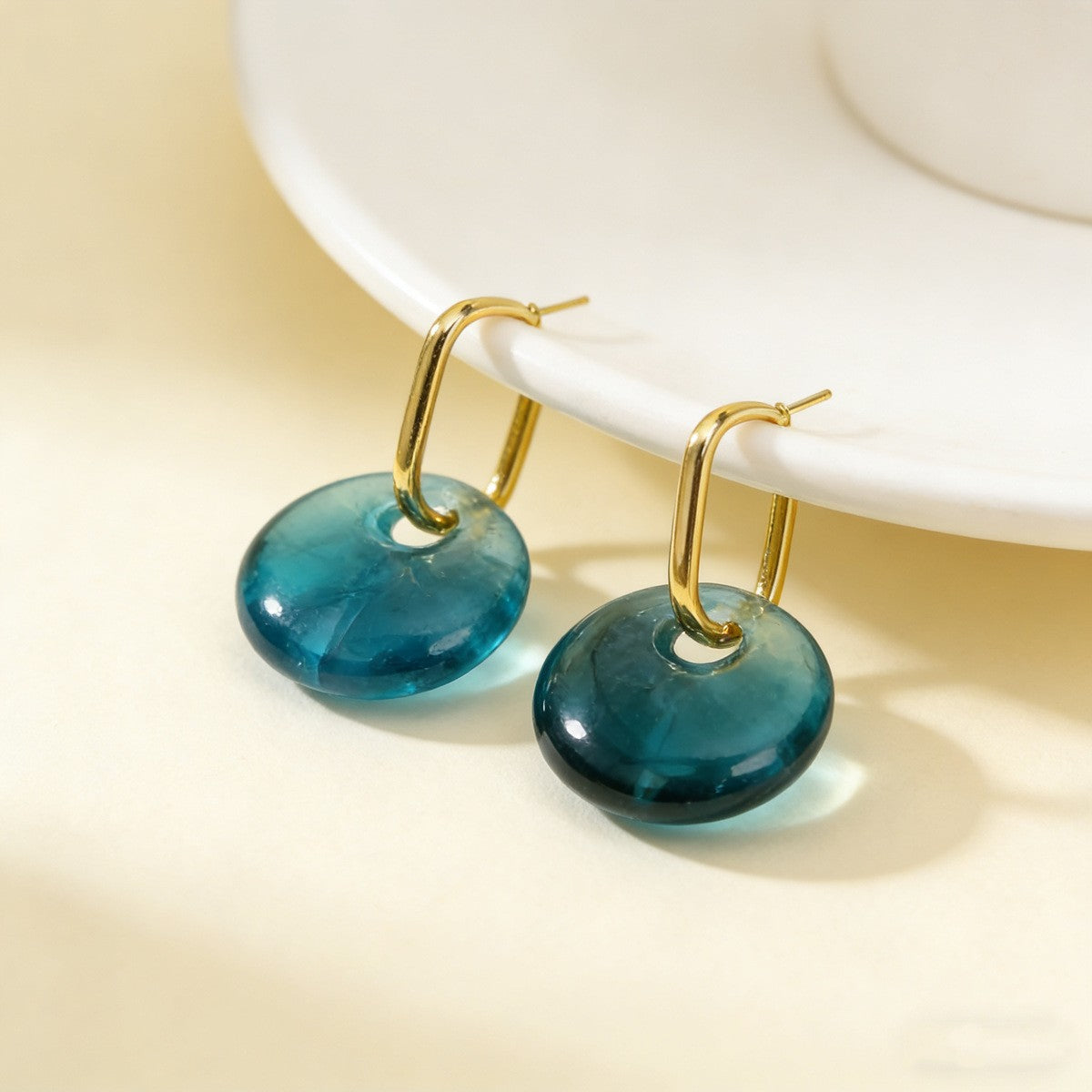 Classy Geometric Resin Drop Earrings