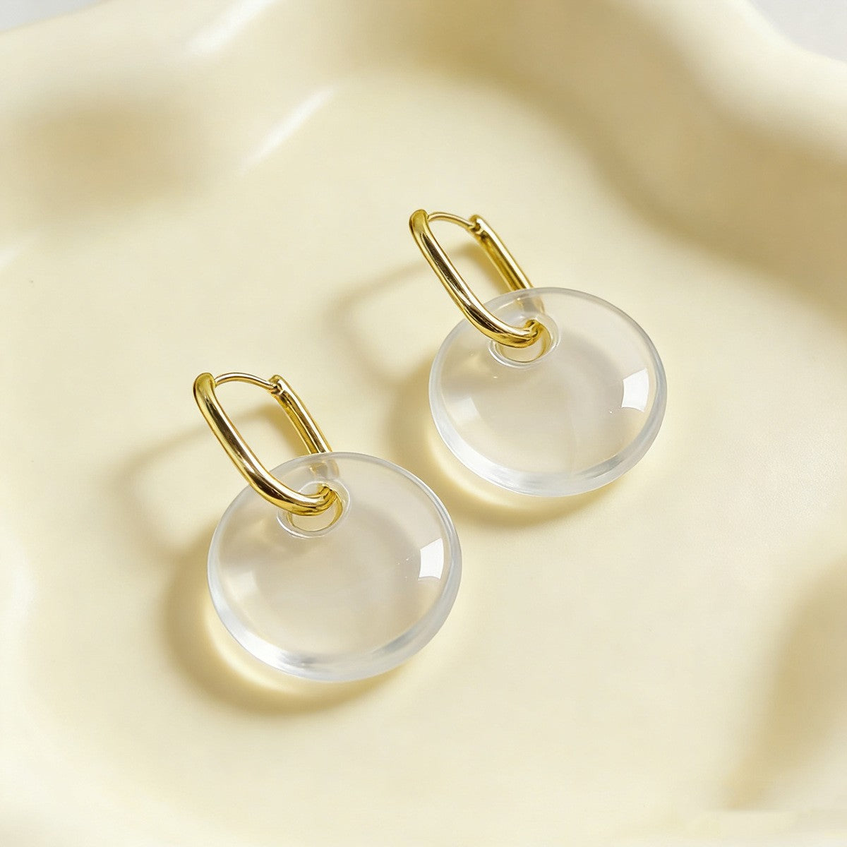 Classy Geometric Resin Drop Earrings