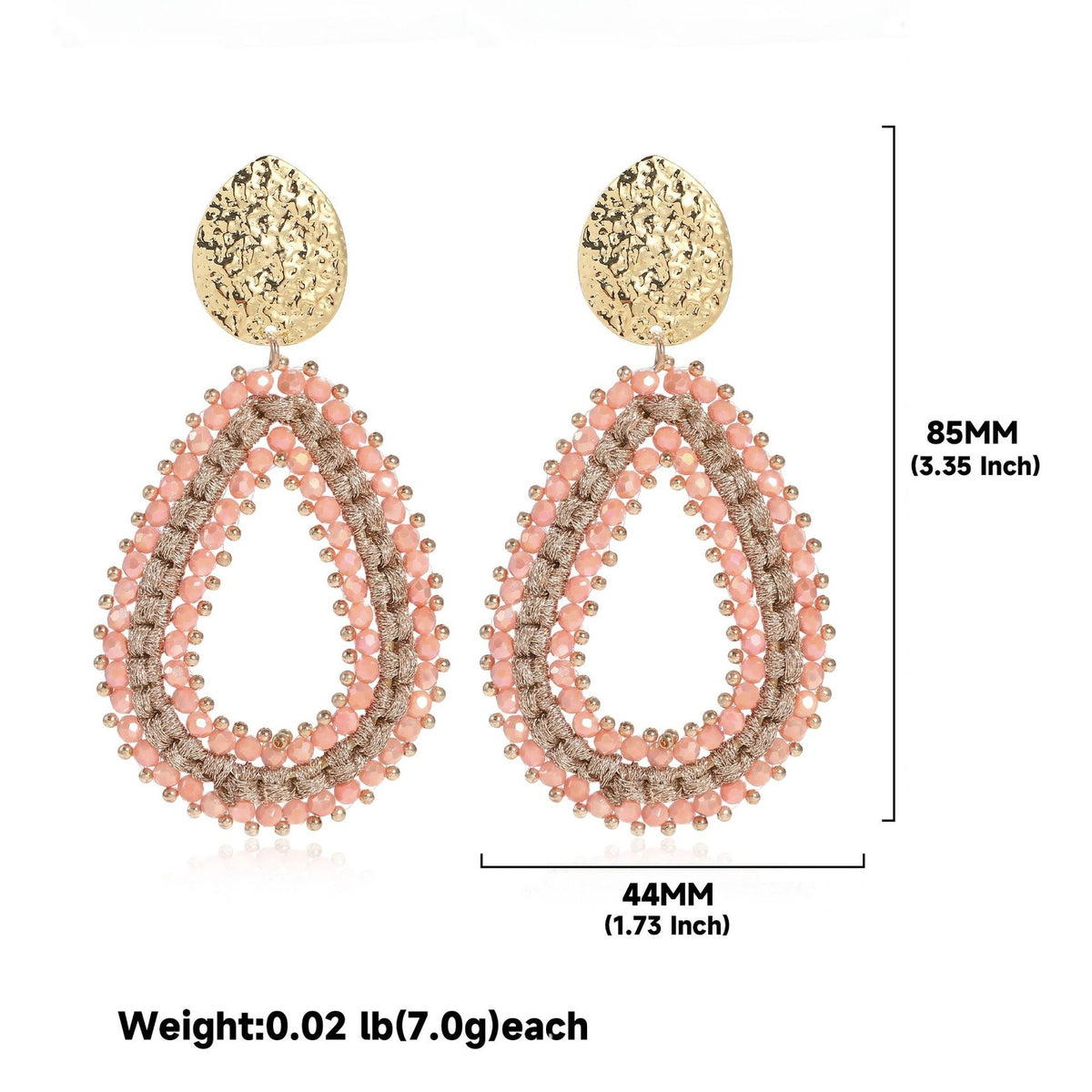 Boho Mint Beaded Teardrop Earrings