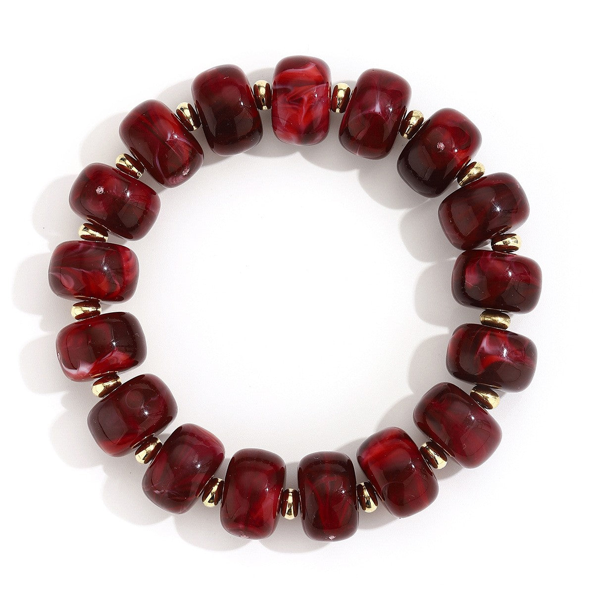 Boho Multicolor Resin Bead Bracelet