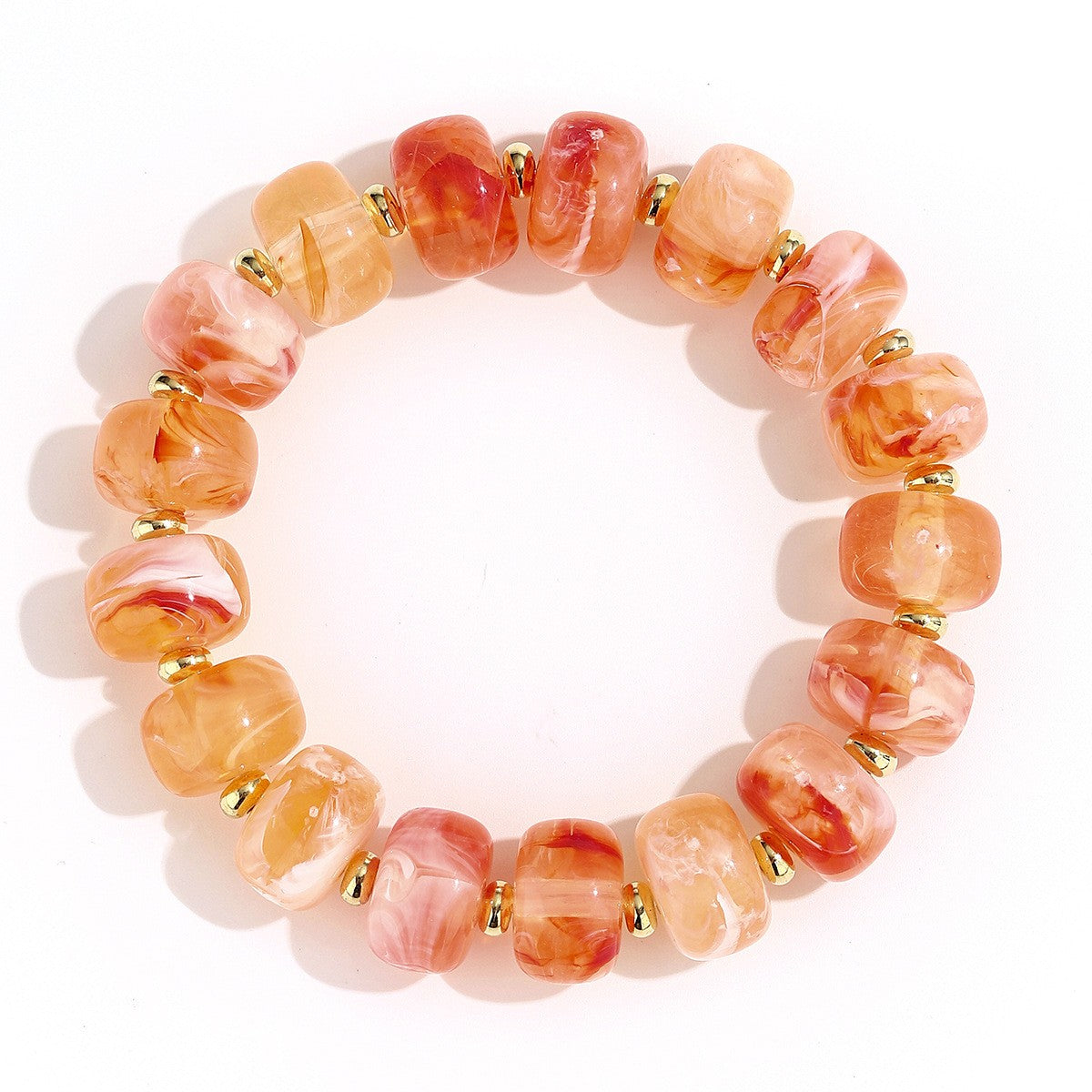 Boho Multicolor Resin Bead Bracelet