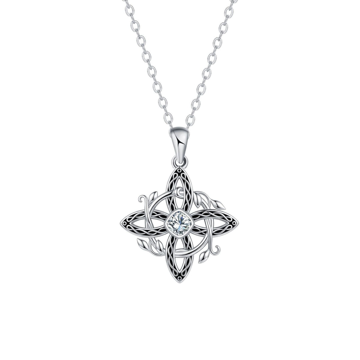 Elegant Celtic Knot Cross Necklace