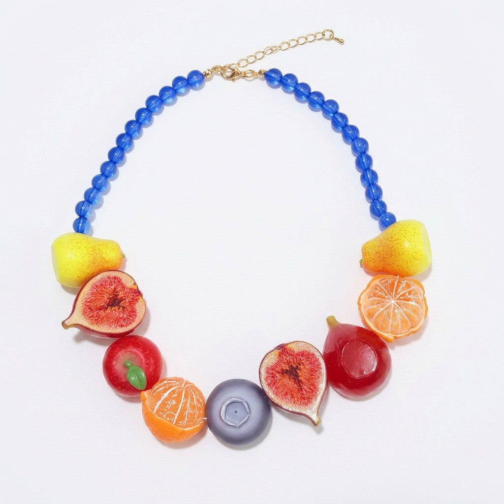 Boho Colorful Fruit Beaded Necklace