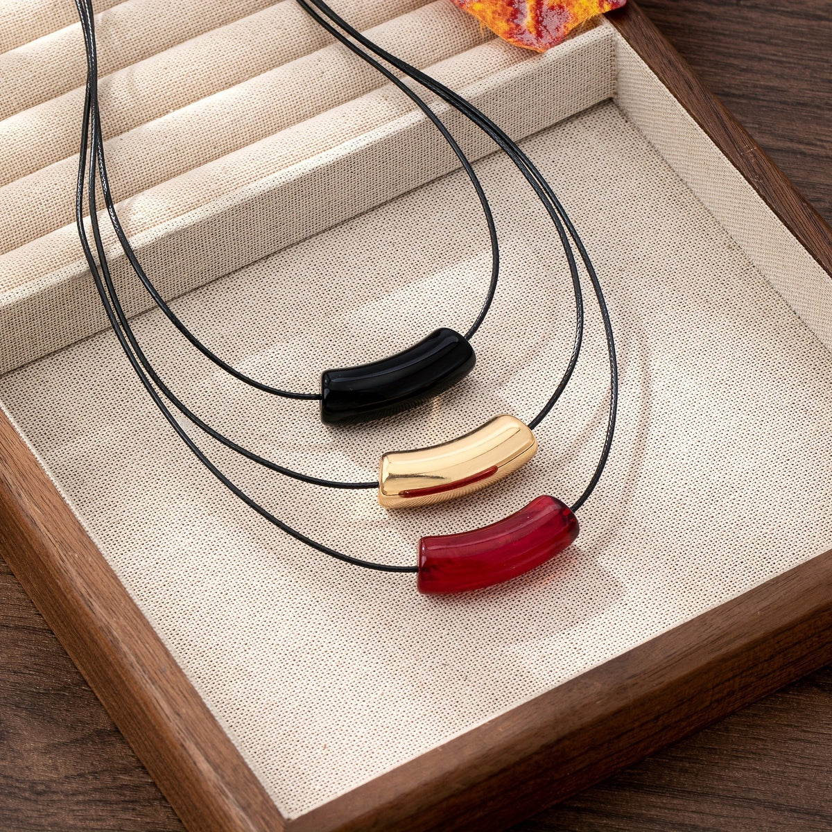Vintage Multi-Layer Acrylic Tube Necklace