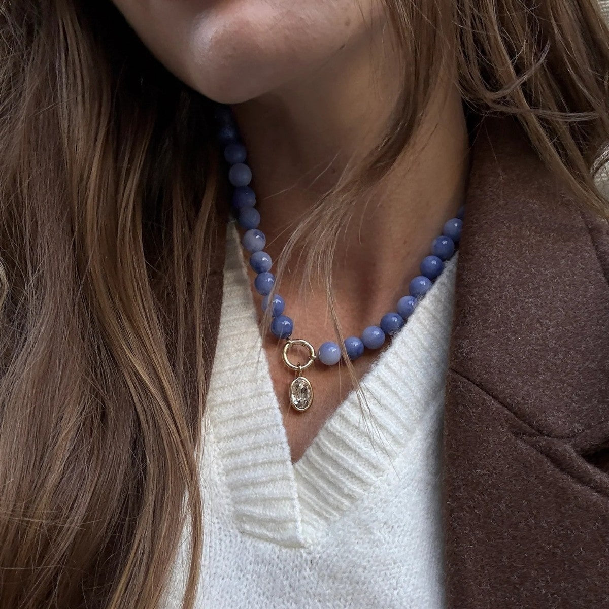 Classy Multi-Color Beaded Pendant Necklace