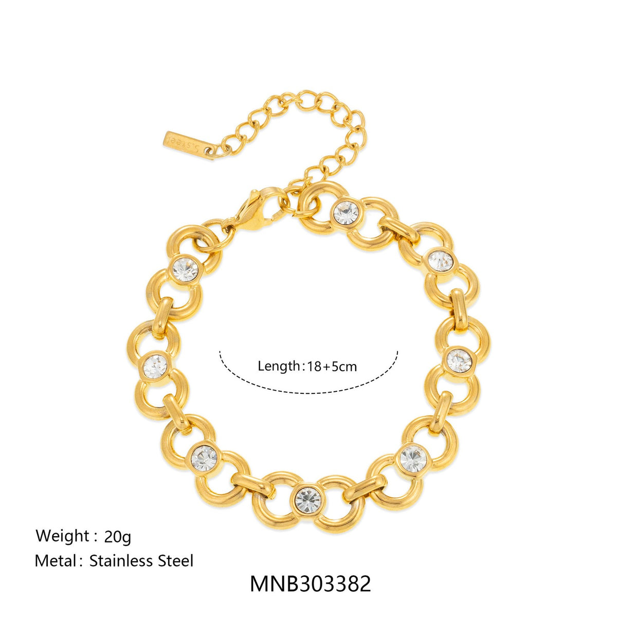 Classy Mixed Link Chain Bracelet